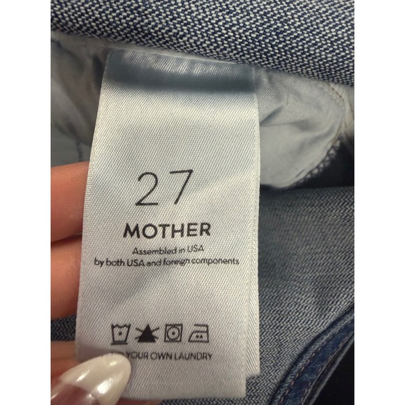 MOTHER Denim The Greaser Wide Leg Overalls - Size 27 - Picture 4 of 4